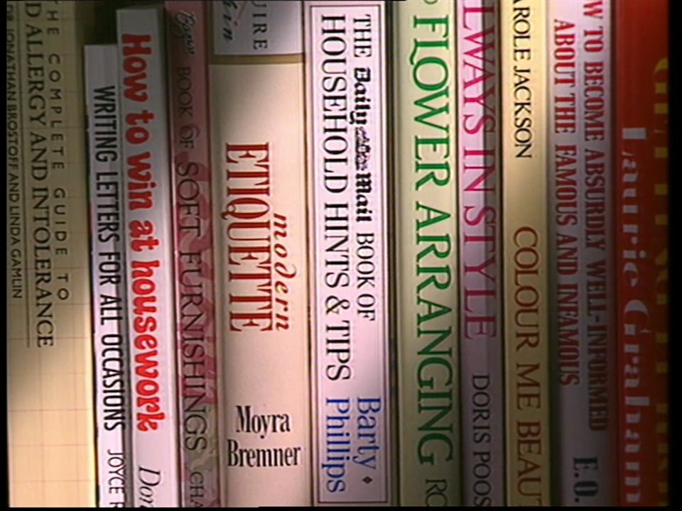 lewispringle's tweet photo. I thought I’d provide a public service to X, formerly known as Twitter, by going through all of the books on Hyacinth’s shelf in the opening shot to the titles of Keeping Up Appearances. https://t.co/QnjPLxgzVQ