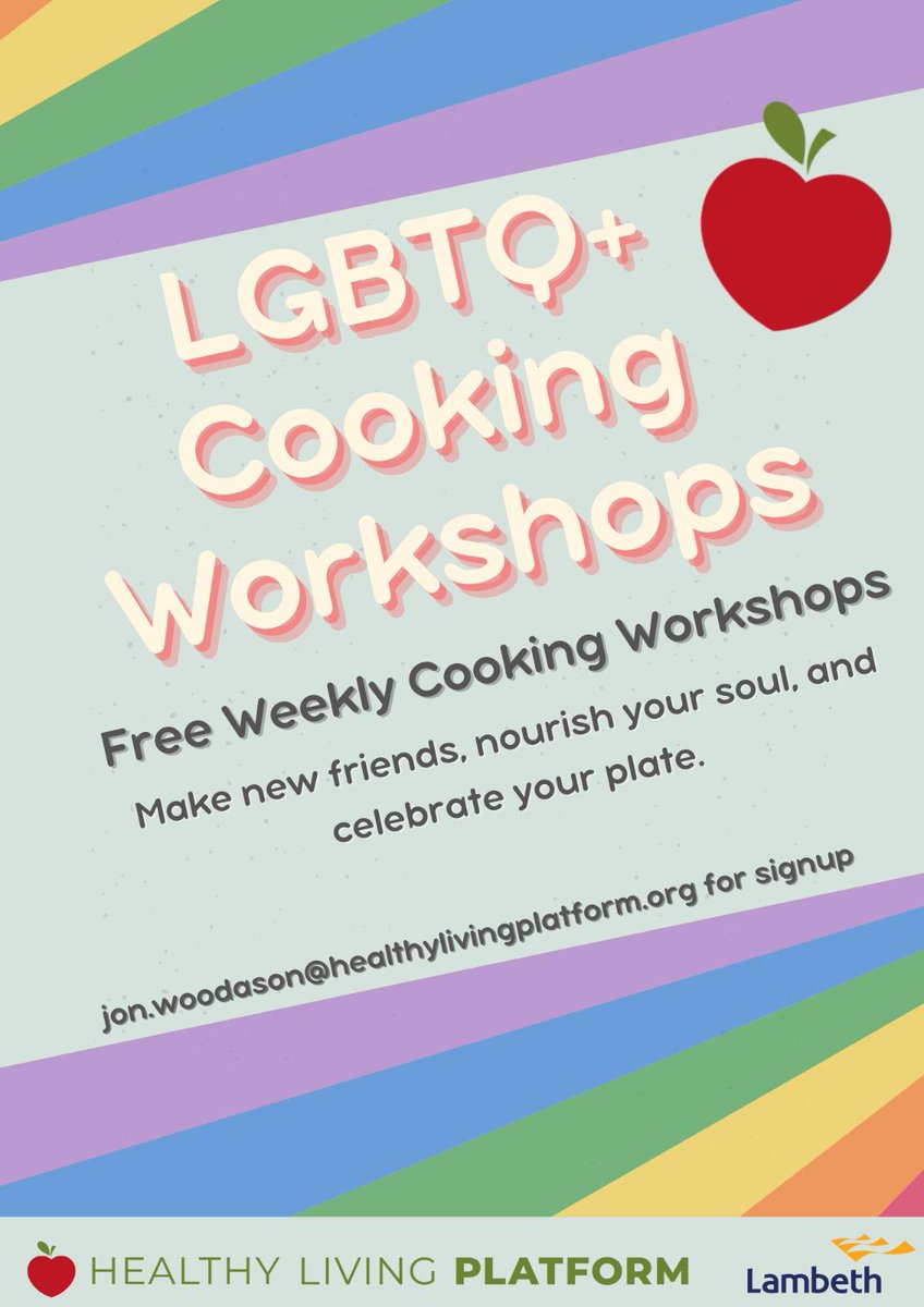 A free queer cookery class in South London! 🥘🥗🍜