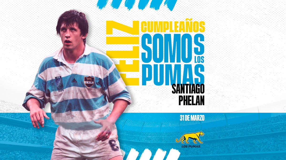 ¡Queremos desearle un muy feliz cumpleaños a Santiago Phelan, nuestro Puma #554! 🎉 🧢 45 caps 🏆 2 RWC disputadas (1999 y 2003) 🫡 Head coach de Los Pumas 2008-2013 ¡Que pases un gran día, Tati! 🥳 #SomosLosPumas