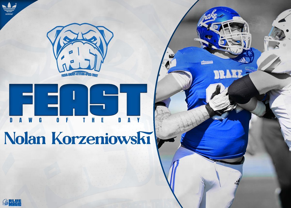 @NolanKorzeniow1 has been a DUDE in spring so far. We all need to #RAISEtheBAR to reach his level right now. He's our Feast Dawg of the Day #BlueMagic #FeastDogs