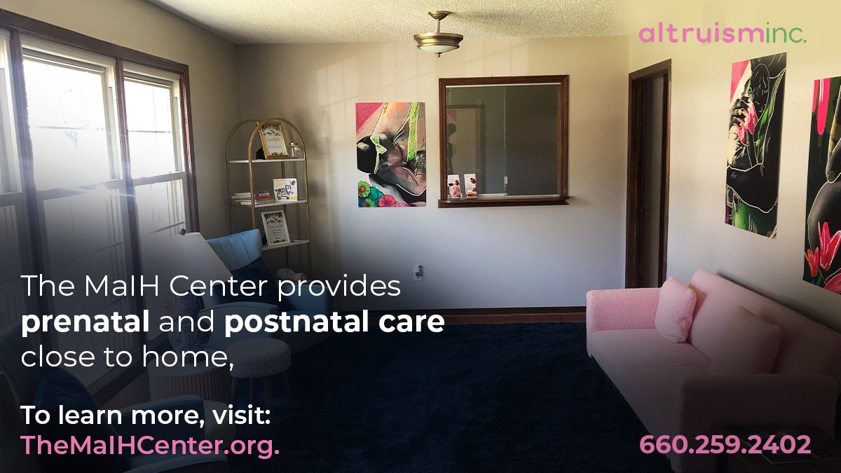 GraceAdvConsult's tweet photo. The MaIH Center helps pregnant people with a variety of needs. We provide exams to help you and baby stay healthy while providing food, diapers, clothing, car seats, utilities, and more. To schedule a visit, call 660.259.2402. https://t.co/P1mlI8slnJ
#Pregnancycenter https://t.co/OD8WjB8D9t