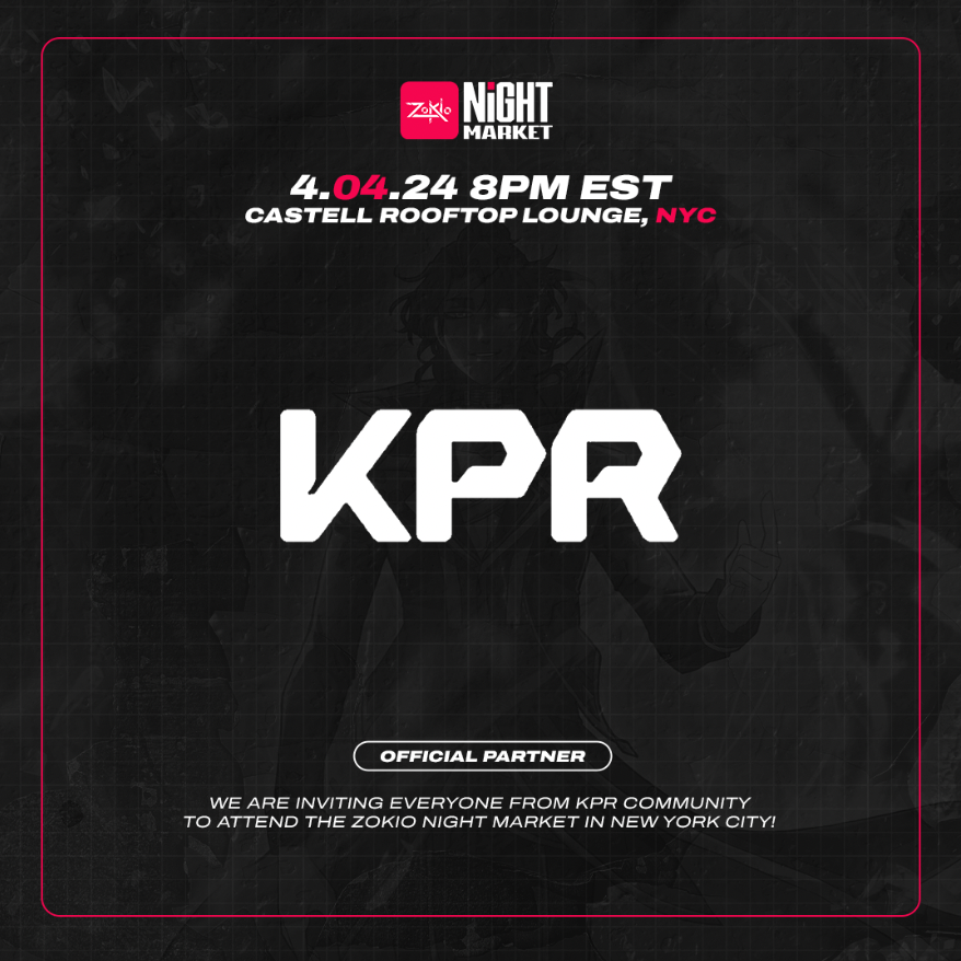 zokioverse's tweet photo. ♠️Zokio x KPR💜

We are inviting everyone from the @KPRVERSE community to attend the Zokio Night Market in NYC!   

Link to RSVP: https://t.co/eWIr7B3e0X

Hope to see you all there. Any other Founders who would like to have their community attend, be sure to send us a dm! https://t.co/2s38hmwcvz
