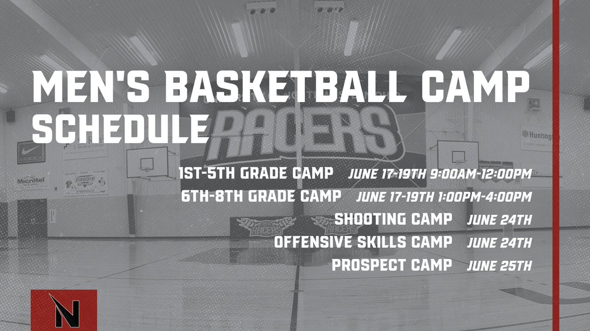 Running Racer Basketball Camps on the way! Mark your calendars you don’t want to miss out on these opportunities to get better! 

Will have registration soon for all camps. 

#RunningRacers #RacersRise