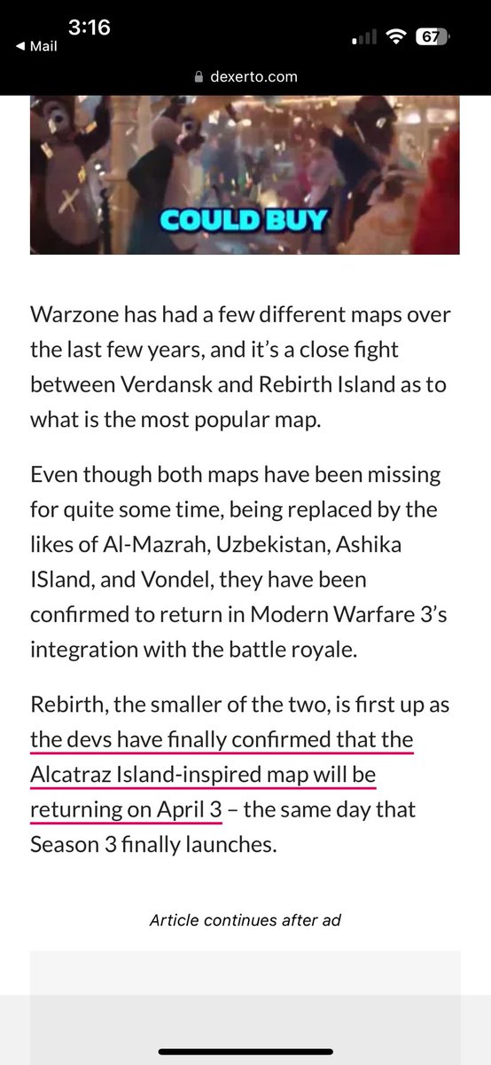 ivatorriv's tweet photo. @ConnorBennett14 recently came across your article about Rebirth Island where you mention the other maps available. I believe you meant Urzikstan here :) https://t.co/IxerCMG2Jd