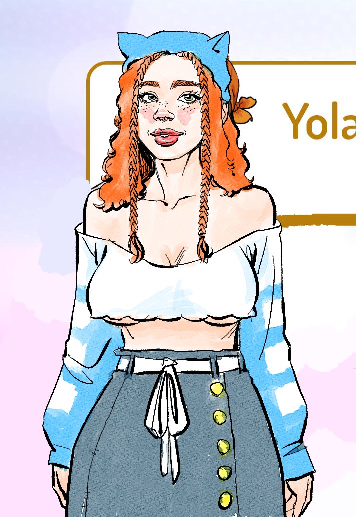 PatrickAbrazos's tweet photo. Para este fanart de @ValiDateGame decidí darle un poco de diversidad racial, que había poca. Ahora Yolanda es una irlandesa dueña de una peluquería. Le gusta escuchar Wagner, comer asado y odia las rastas porque las considera antihigiénicas.

#ValiDateGame https://t.co/6f2CdmWU2q