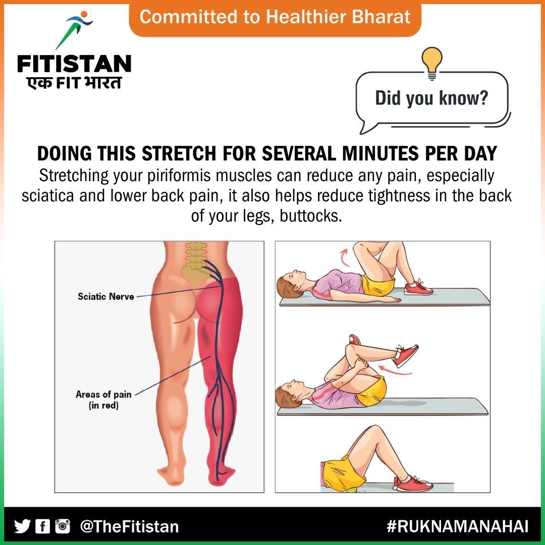 If you are having Sciatica or lower back pain , do this strech 
#LowBackPain #Fitistan