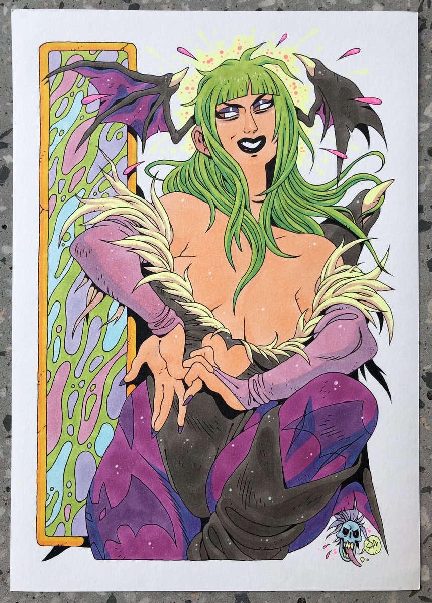 Another Morrigan comm from last year. Always wanna draw more Darkstalkers.