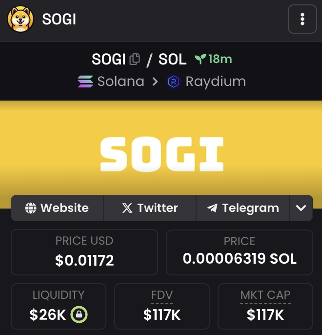 J'ai in $SOGI à 100k mcap sur sol

CA: 7Bd4YkjdMFGPqeLmFdQZxXiKnrpoot9ZjXyGMNsEHNjz