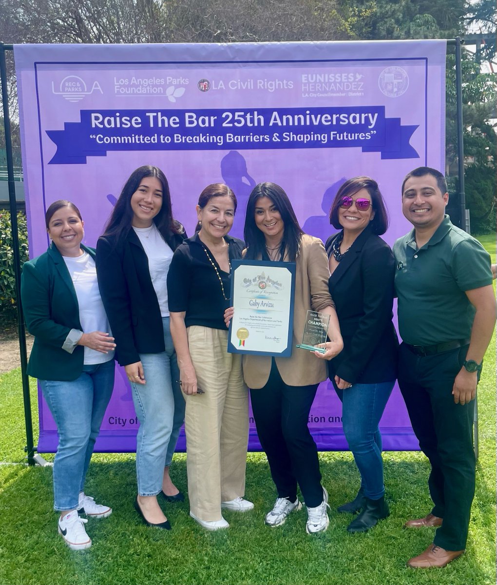 Please join us in celebrating SRLA President & CEO, Gaby Arvizu, who was honored last weekend as a Raise the Bar Equity Champion. Gaby was recognized for her remarkable achievements in fighting for gender equity in sports 🙌