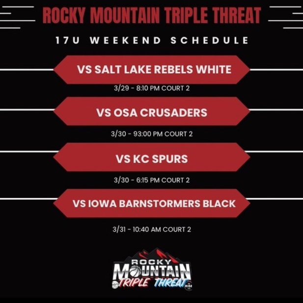 Isaac Erickson (@i_erickson2025) on Twitter photo Excited to hoop with the TT2025 team this weekend in Omaha! @NTripleThreatBB <a href="/RL_Hoops/">RecruitLook Hoops</a> <a href="/CoachFicke/">Dan Ficke</a> <a href="/mbbcoachglover/">Matt Glover</a>
Watch us play! Below game times are Central time. youtube.com/@RockyMountain… Excited to hoop with the TT2025 team this weekend in Omaha! @NTripleThreatBB <a href="/RL_Hoops/">RecruitLook Hoops</a> <a href="/CoachFicke/">Dan Ficke</a> <a href="/mbbcoachglover/">Matt Glover</a>
Watch us play! Below game times are Central time. youtube.com/@RockyMountain…