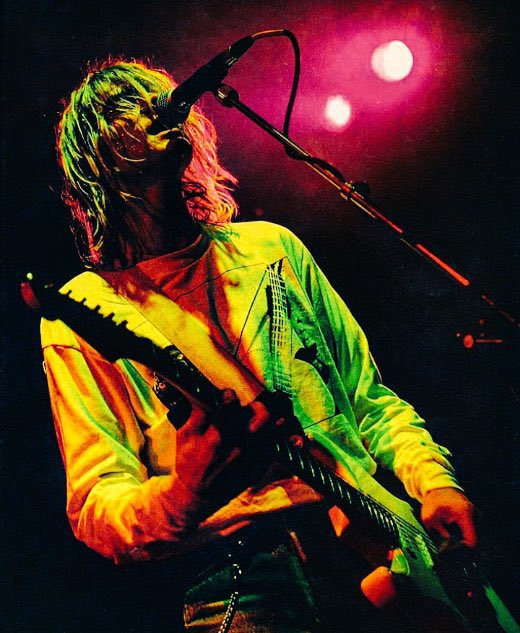 Kurt Cobain in London, 1991. Photo by Ian Dickson.