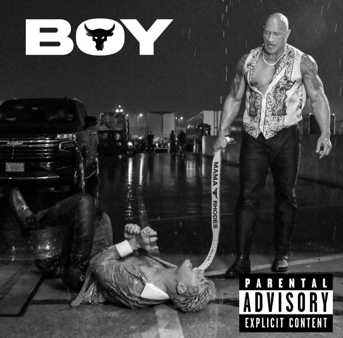 The final boss album
1. Fuck Your Story
2.Cody’s Momma
3. Pharaoh the s*** head dog 
4. BOY
5. The Tribal Chief featuring Roman Reigns
6. The Bloodline featuring the rest of the bloodline
7. Know your role 
8.Hollywood Rock 
9. Walking clown emoji 
10. Candy ass