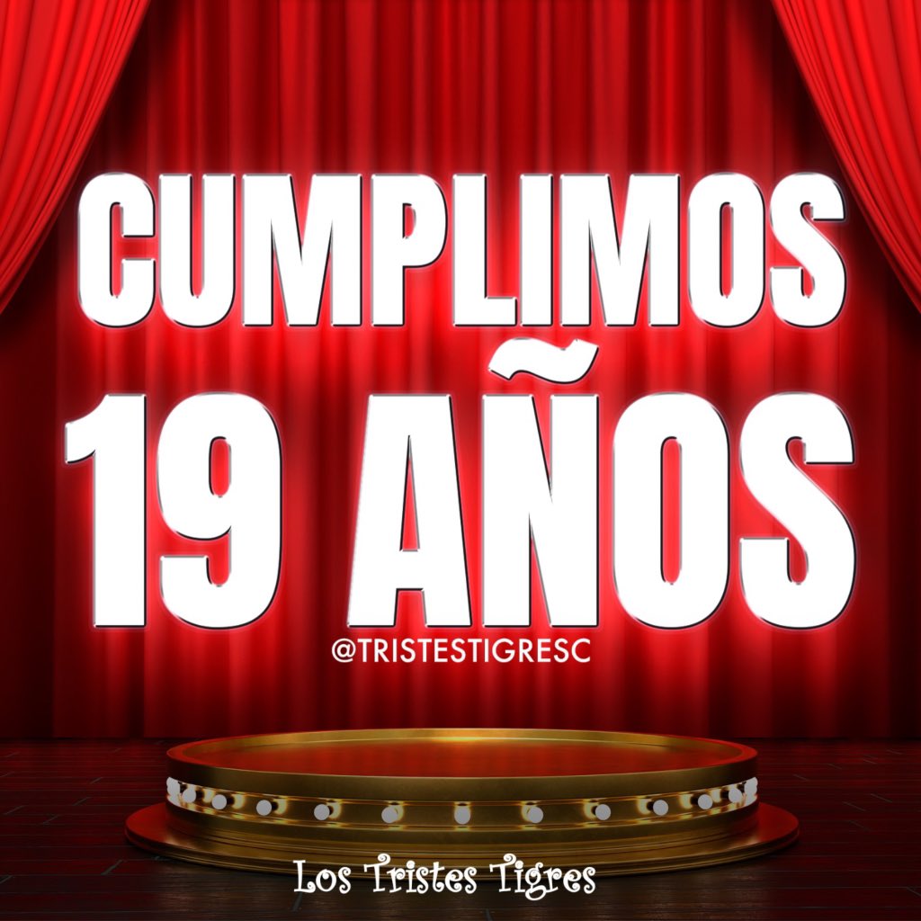 Hoy celebramos 19 años como compañía de #teatro, además de ser el #DíaMundialdelTeatro2024.
Para festejar  tenemos 50% menos para #WensesyLala este 30 y 31 de marzo y para #AlgodeuntalShakespeare el 2 de abril presentando esta publicación en taquilla.

#CelebraconLosTristesTigres