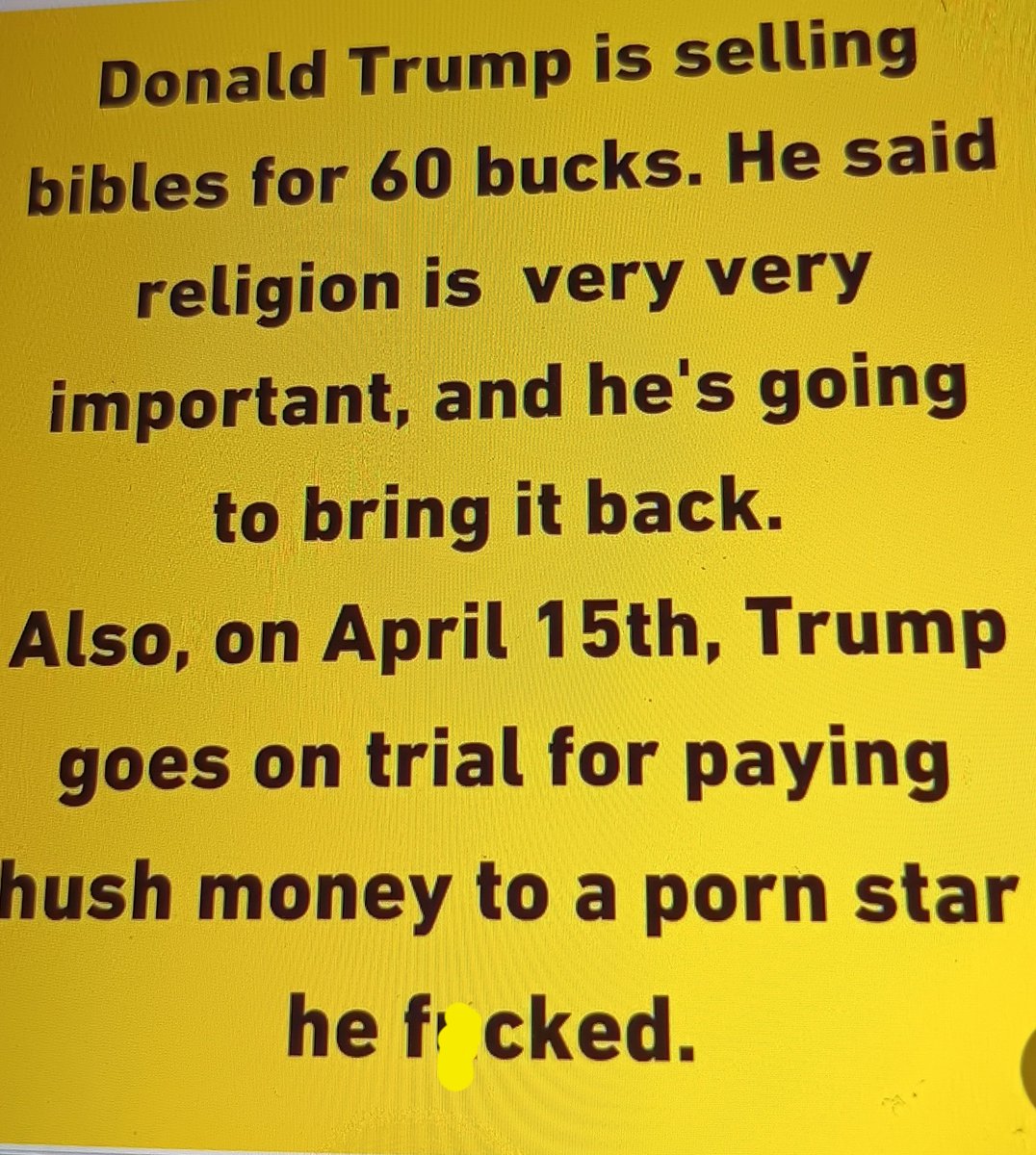 #WednesdayMotivation Good Wednesday evening 2 every1 whos not a Trump follower! Because if you plan on buying bibles from a lying sex. Offending Racist POS, you're as delusional & ignorant as he is 👋🏽! #ProudBlue #BidenHarris2024 #VoteBlue2024 #LockTrumpUp