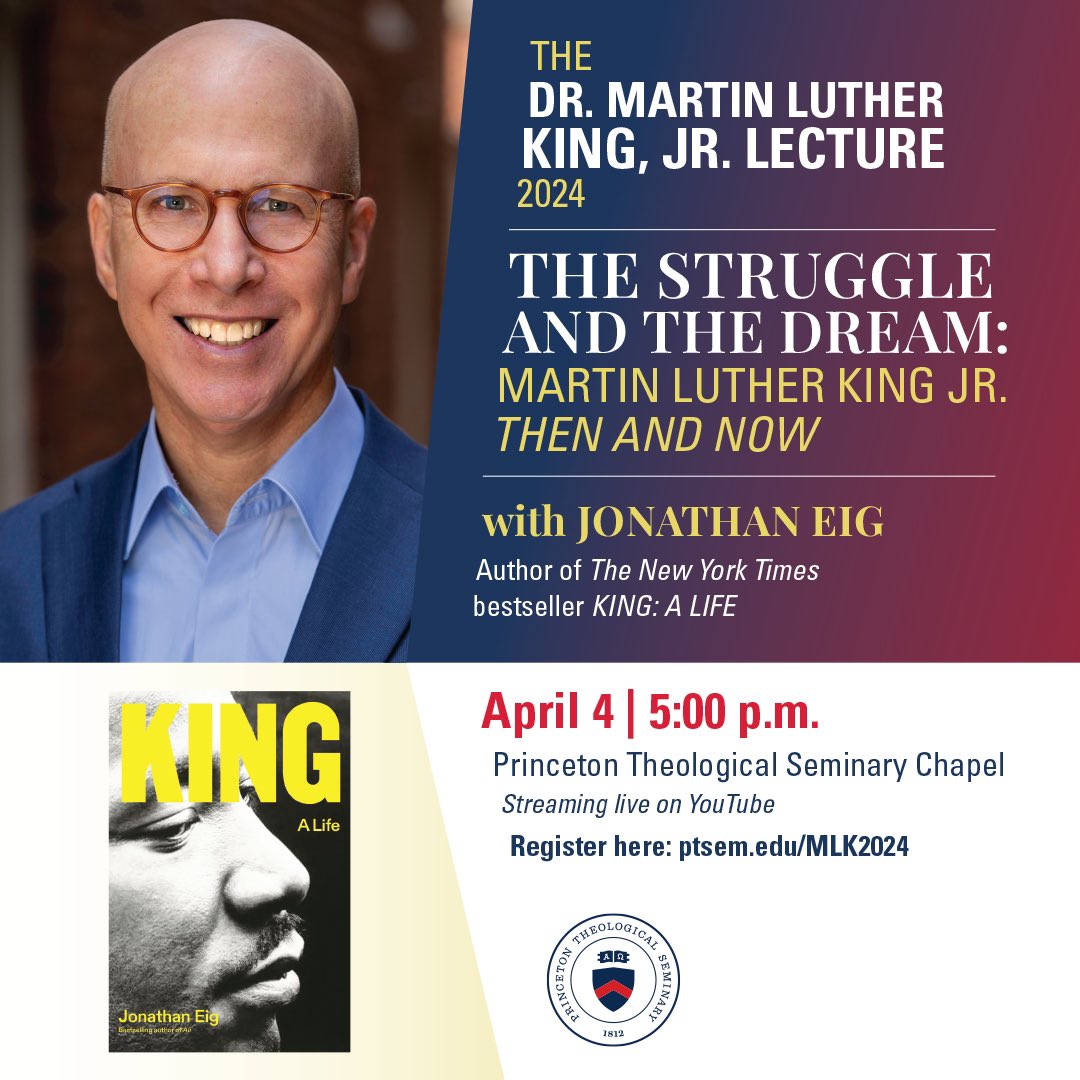 So excited to welcome NYT bestselling author @jonathaneig to @ptseminary on April 4th!