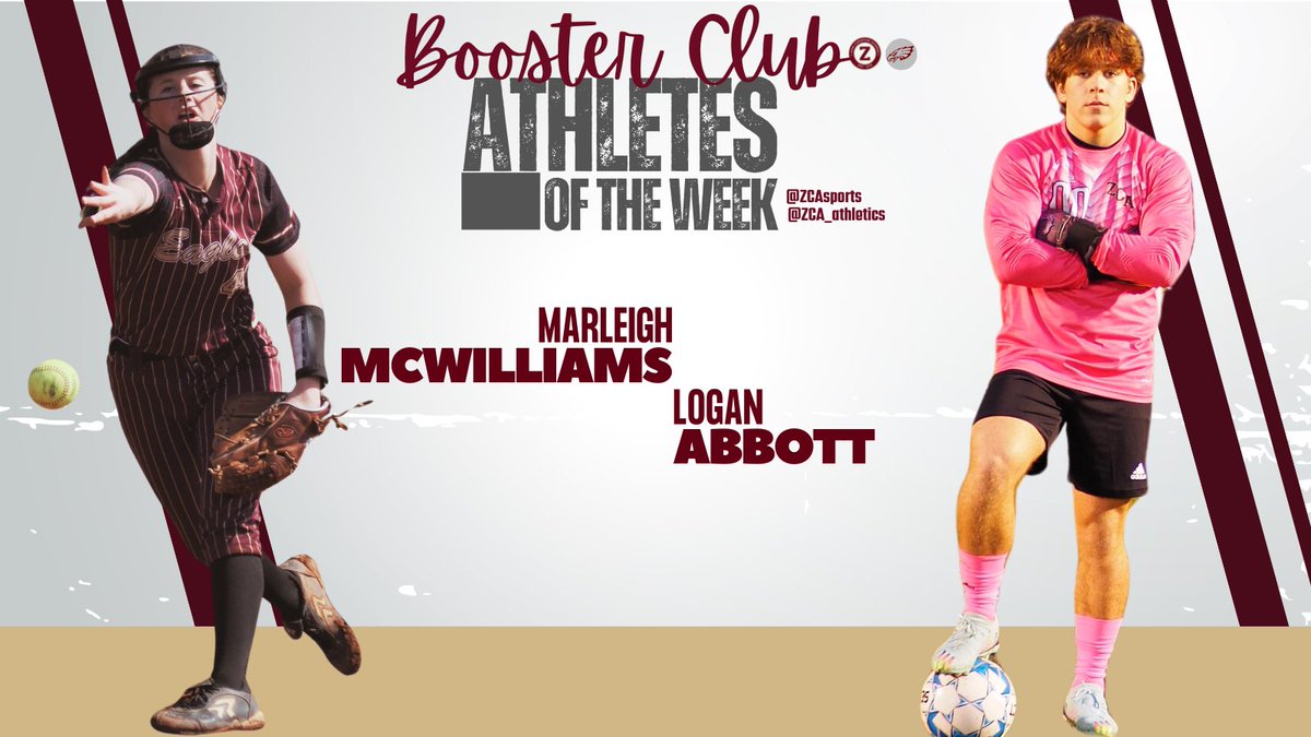 Congratulations to this week's Athlete's of the Week, Marleigh McWilliams and Logan Abbott!
#Take_Flight
<a href="/Coach_SamMartin/">Sam Martin</a>
@ZCAsoftball
<a href="/fastpitchdad93/">Eric Coble</a>
<a href="/TJ_Derrick1/">T.J. Derrick</a>
<a href="/taylorfreels4/">Taylor Freels</a>
<a href="/amckelvy4/">Alex McKelvy⚾</a>