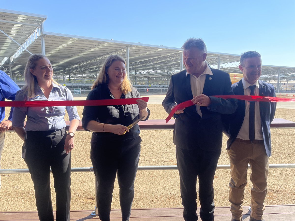 Corowa’s long-awaited saleyard upgrade is officially opened by NSW Agriculture Minister Tara Moriarty. #agchatoz #nswpol