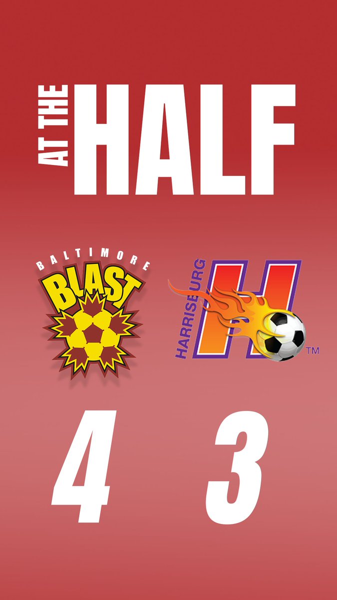 BaltimoreBlast's tweet photo. AT THE HALF: @baltimore_blast 4-3 @harrisburg_heat_soccer
#baltimoreblast #blastfam #blast #blastoff #fullblast #baltimore #masl #soccer #baltimoreblastcheer #baltimoreblastcheerleaders #hereforablast https://t.co/pSAXuE6ZGj