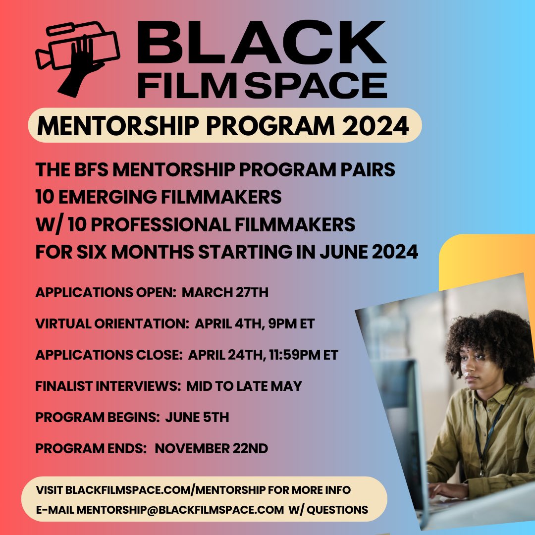 We're elated to launch our second mentorship cohort which offers emerging filmmakers an opportunity to build relationships and develop their skill set alongside creditable professionals. For more info tap our link in bio.