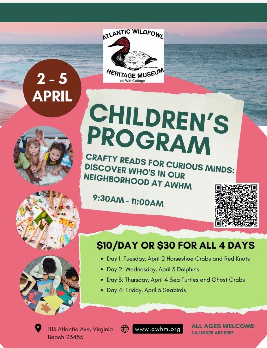 Looking for activities to do with the kids during Spring Break? Join Jody Ullmann at the Atlantic Wildfowl Heritage Museum to learn more about animals that live in our area.