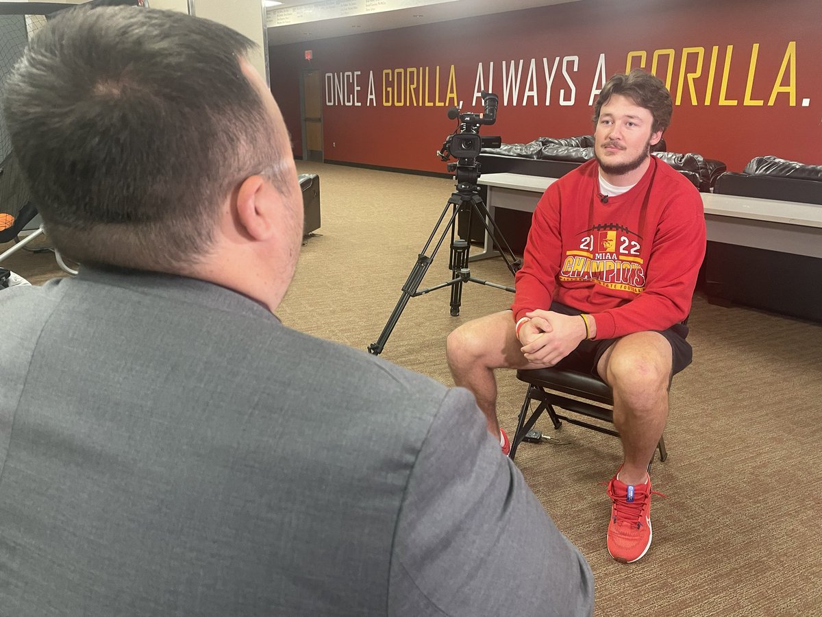 Excited for this! Last week, I had a chance to sit down with Pitt State’s Devon Garrison! We talked about his hopes of playing in NFL, his journey from high school to becoming a 2-Time AP All-American. Don’t miss our exclusive 1-on-1 tonight at 10 on KODE & KSN!