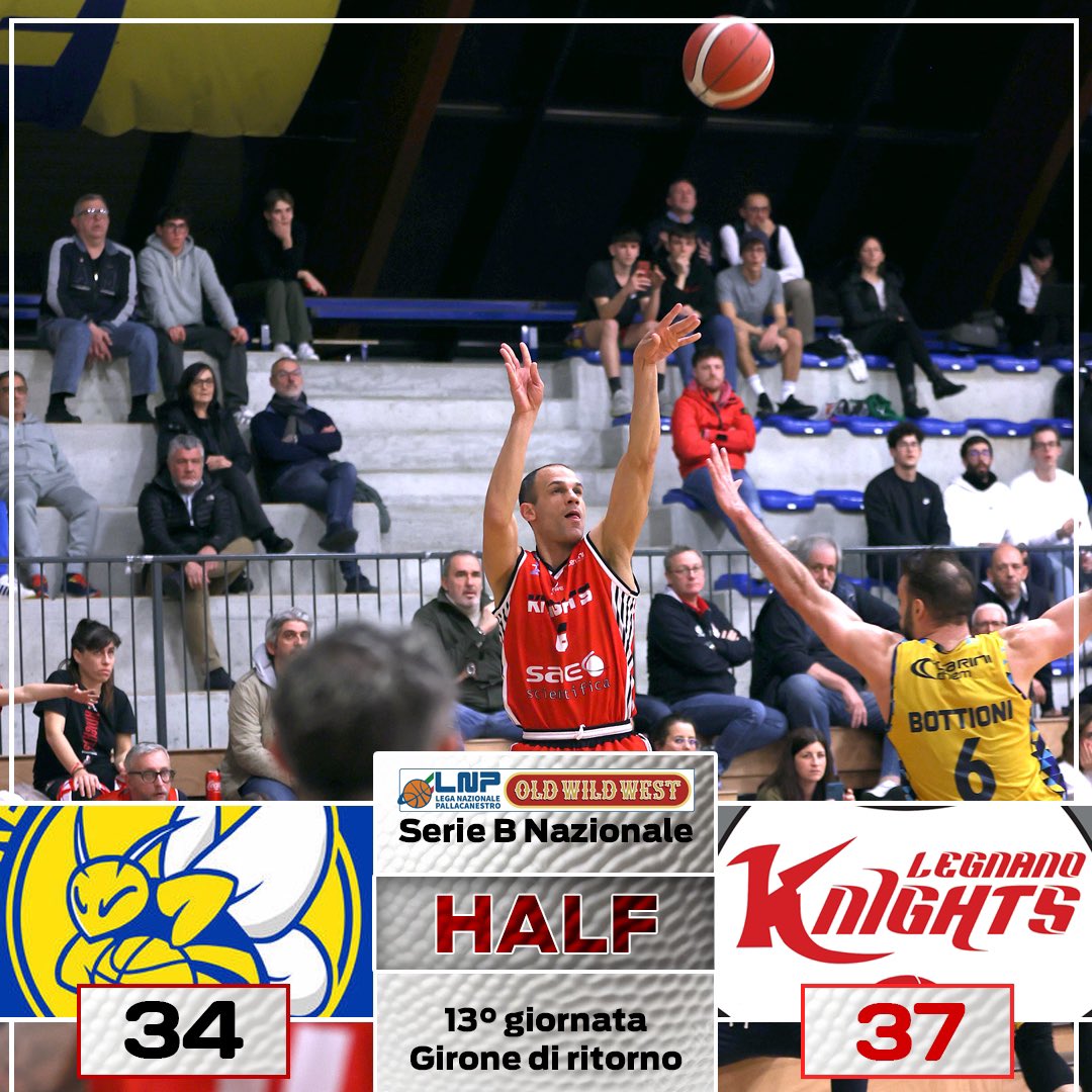 I Knights sfiorano da doppia cifra di svantaggio ma trascinati da <a href="/casini_marcos/">juan marcos casini</a> e <a href="/bigmike953/">Michael Sacchettini</a> chiudono avanti con Fiorenzuola all’intervallo