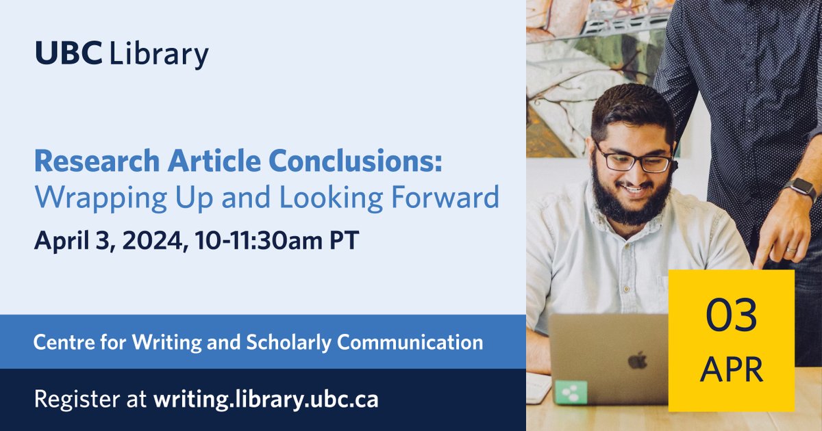 This workshop explores some of the organizational patterns of research article conclusions. bit.ly/3uWQwxQ