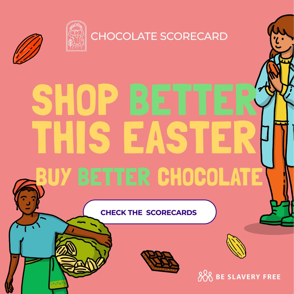 Check out the 5th Edition of the #ChocolateScorecard before you start your #Easter Shopping! Find out how your favourite #chocolate brands scored on child labour, living income, gender equity, and care for the environment chocolatescorecard.com
#EthicalChocolate #EthicalCocoa