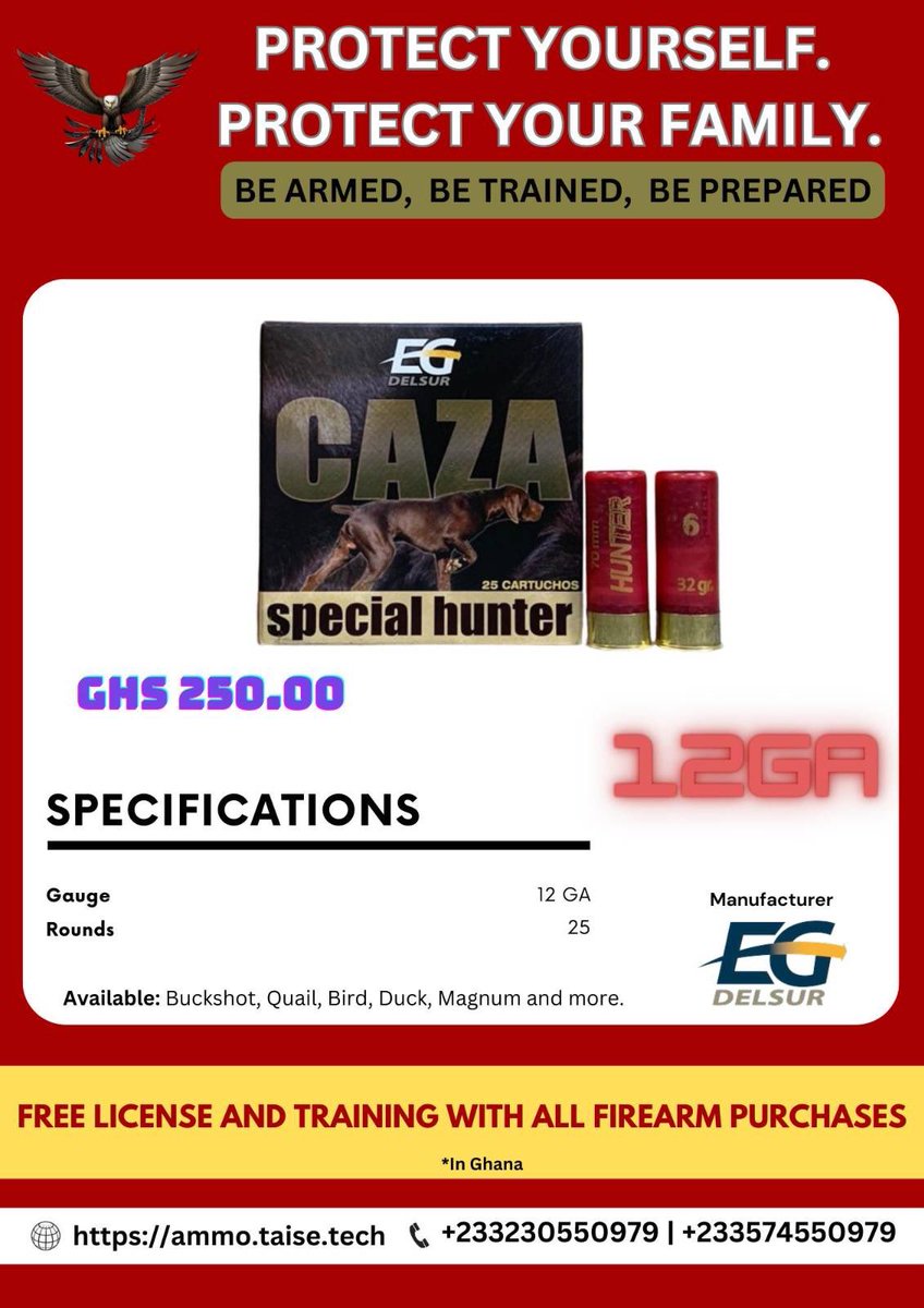 TacticalInSec's tweet image. 🔫 Elevate your security with our exclusive Firearm Package:
1 Premium Weapon
50 Cartridges
1 Sturdy Safe
1 Training Session
1 LicenseStay protected. 

Contact us now! 

#TacticalSecurity #FirearmPackage 🛡️