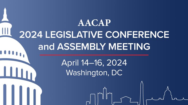 Register Today for AACAP's 2024 Legislative Conference and Assembly Meeting! Conference Registration is FREE and Only Open to AACAP Members. bit.ly/4axnsME