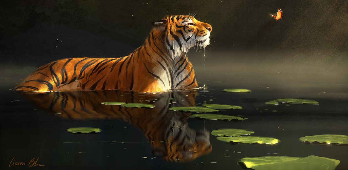 Happy #WildlifeWednesday I'll be posting a piece of #Animal #Art Every week! 🐯🦋I thought I would share one of my favorite #Tiger images from my Archives. You can also watch a #timelapse video of this image being created at the link below! 🎥 bit.ly/4ab2t2B
