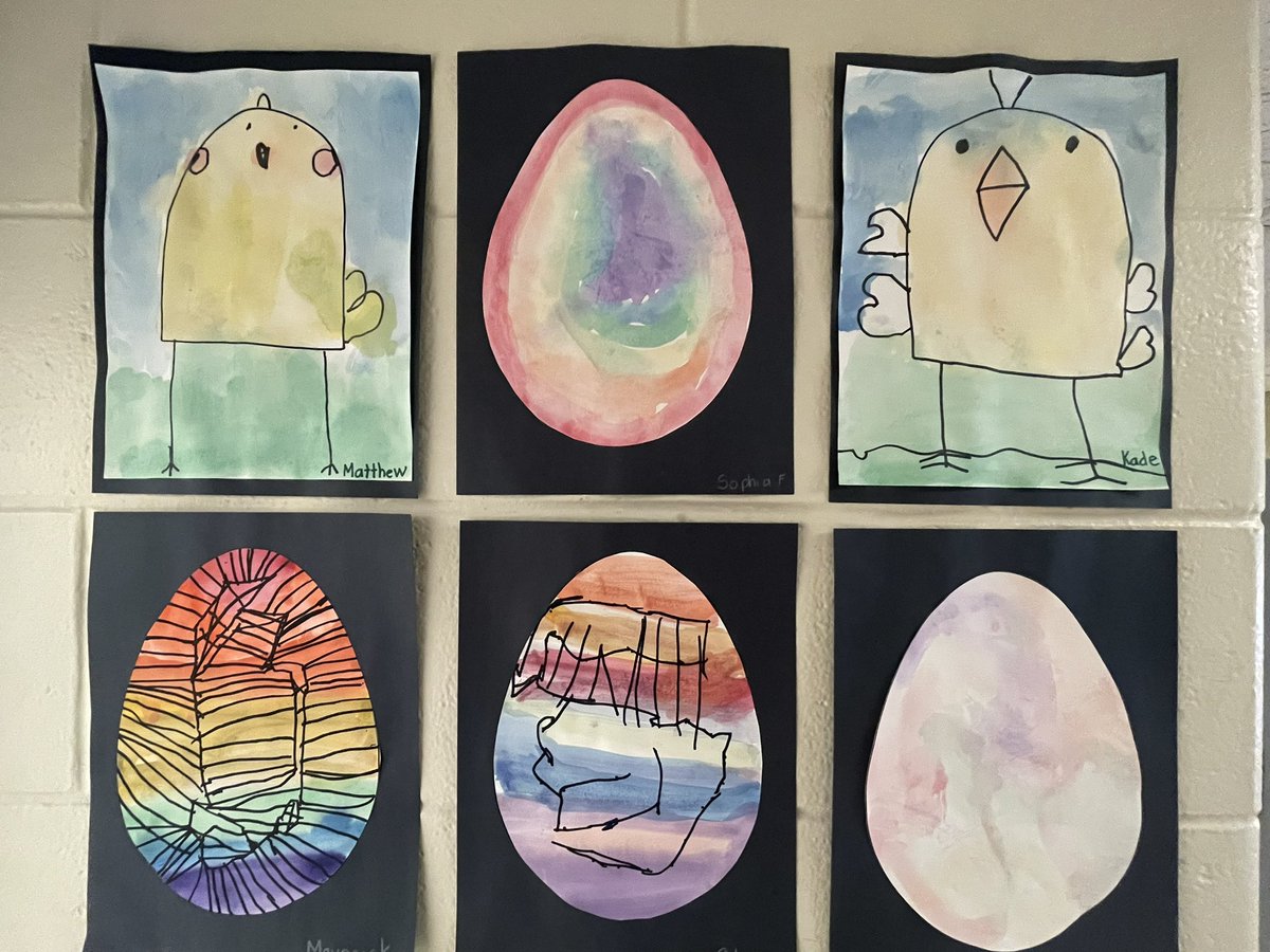 Continuing to learn and paint with water colours to create our Easter eggs and Spring chicks.  Love hearing other students say things like, “Those paintings brighten my day!”
