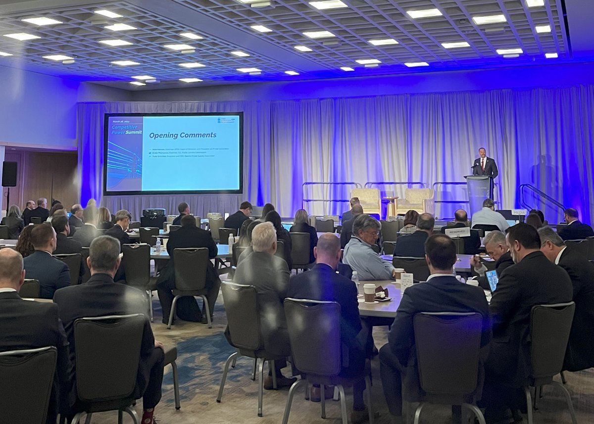 This week our Chairman Emile Thompson joined colleagues at the @EPSAnews #CompetitivePower Summit here in the District. His opening remarks touched on the major themes of the summit: reliability, innovation, meeting growing demand, and gas/electric harmonization.