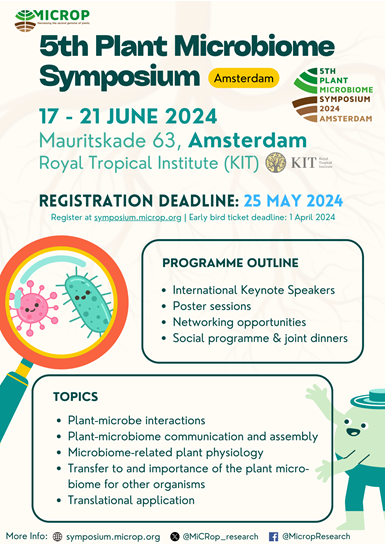 Interested in the plant microbiome? Sign up for the Plant Microbiome Symposium. 5 days to the early bird deadline!