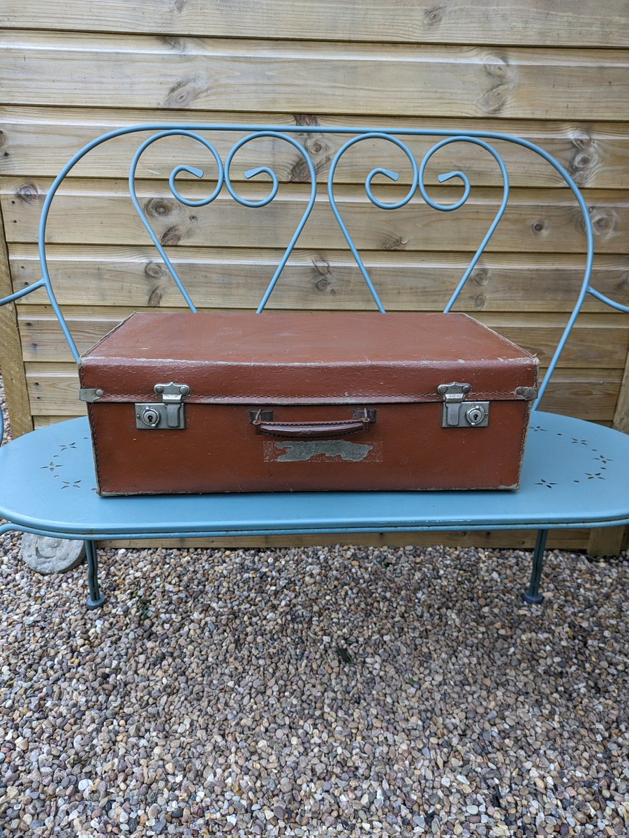 Coming to my Etsy shop soon is this vintage suitcase, makes a super  prop or for display. 
#vintageshowandsell