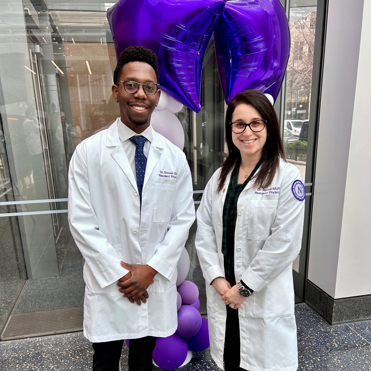 A huge and heartfelt thank you to Drs. Steven Smith (@stevenhsmithMD) and Rachel Multz, our outgoing Chief Residents, for their outstanding leadership and dedication over the past year! #PurplePath