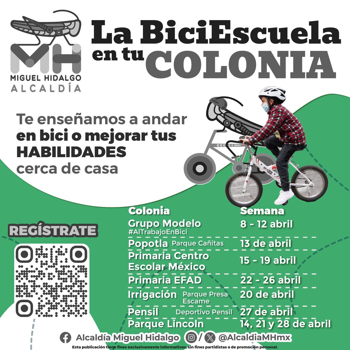 ¡No te lo pierdas! Te comparo el calendario de nuestras actividades de abril 🚴‍♂️ 💙