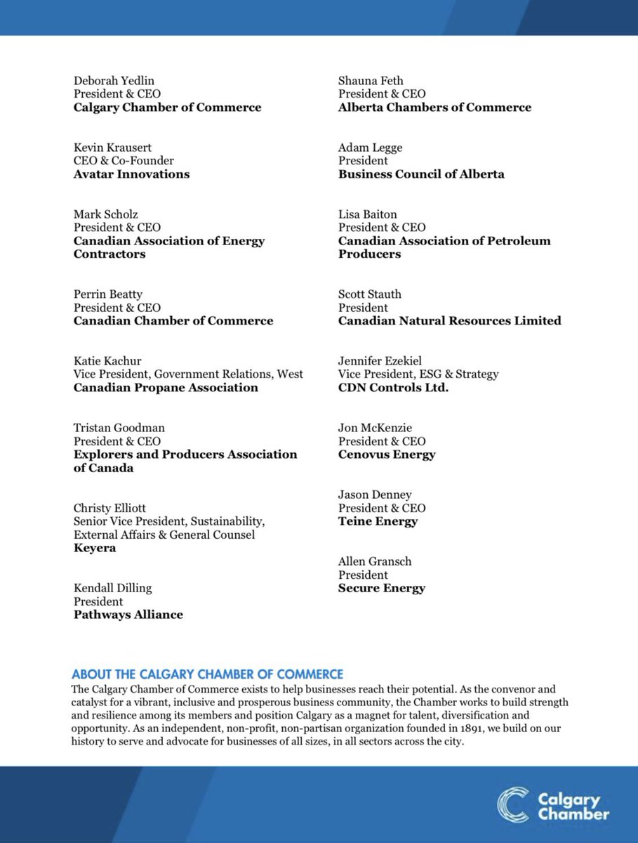 The @CalgaryChamber has spoken: Guilbeault’s Oil and Gas Cap will have “profound consequences” on the economic prosperity of our country while also hurting Indigenous communities. This federal government should stop ignoring the very real concerns of Albertans and Canadians