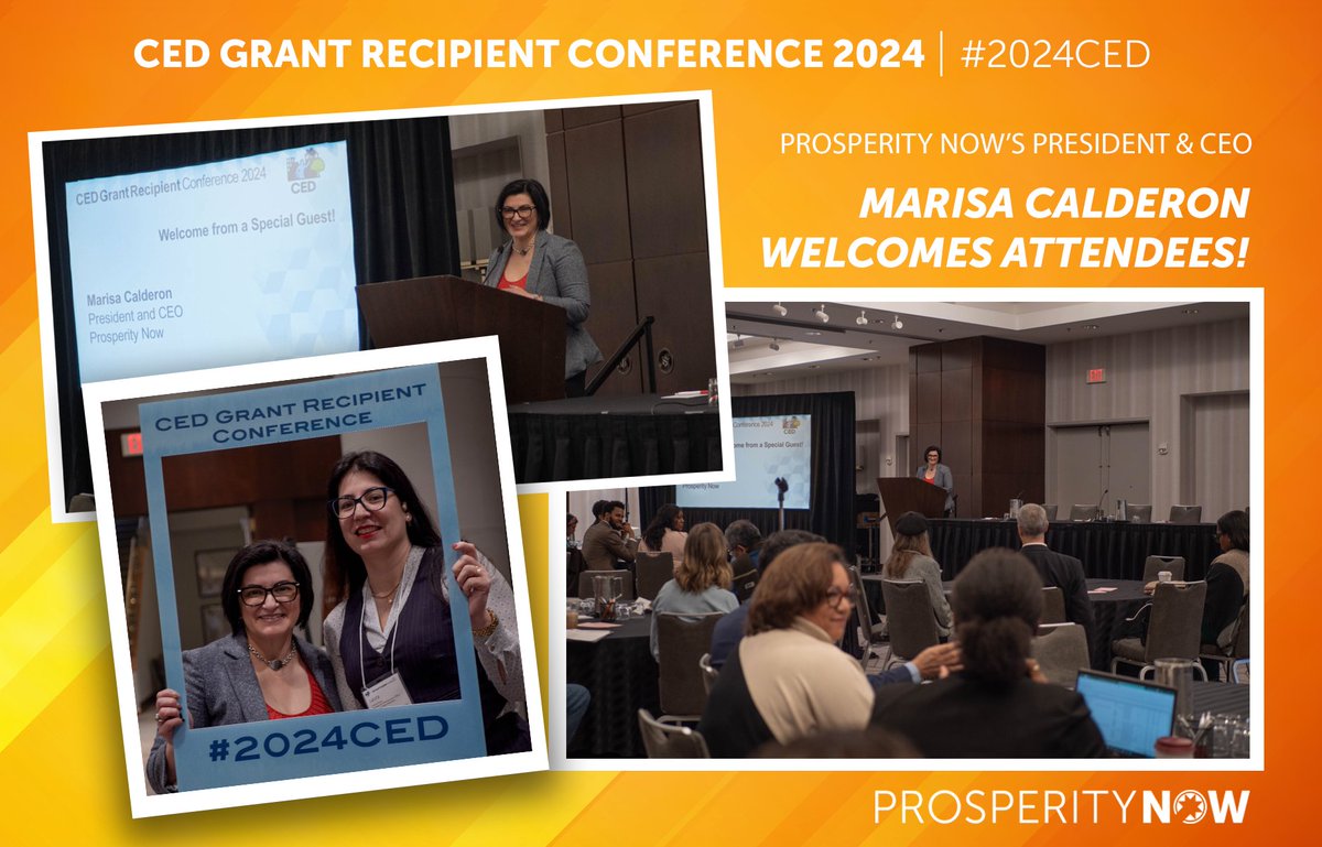 Today, our own @marisacalderon inspired at the Community Economic Development Grant Recipient Conference: 'Together, let us seize this opportunity to build a future where every [one] has the chance to thrive, where no dream is too big, & where prosperity knows no bounds.'
