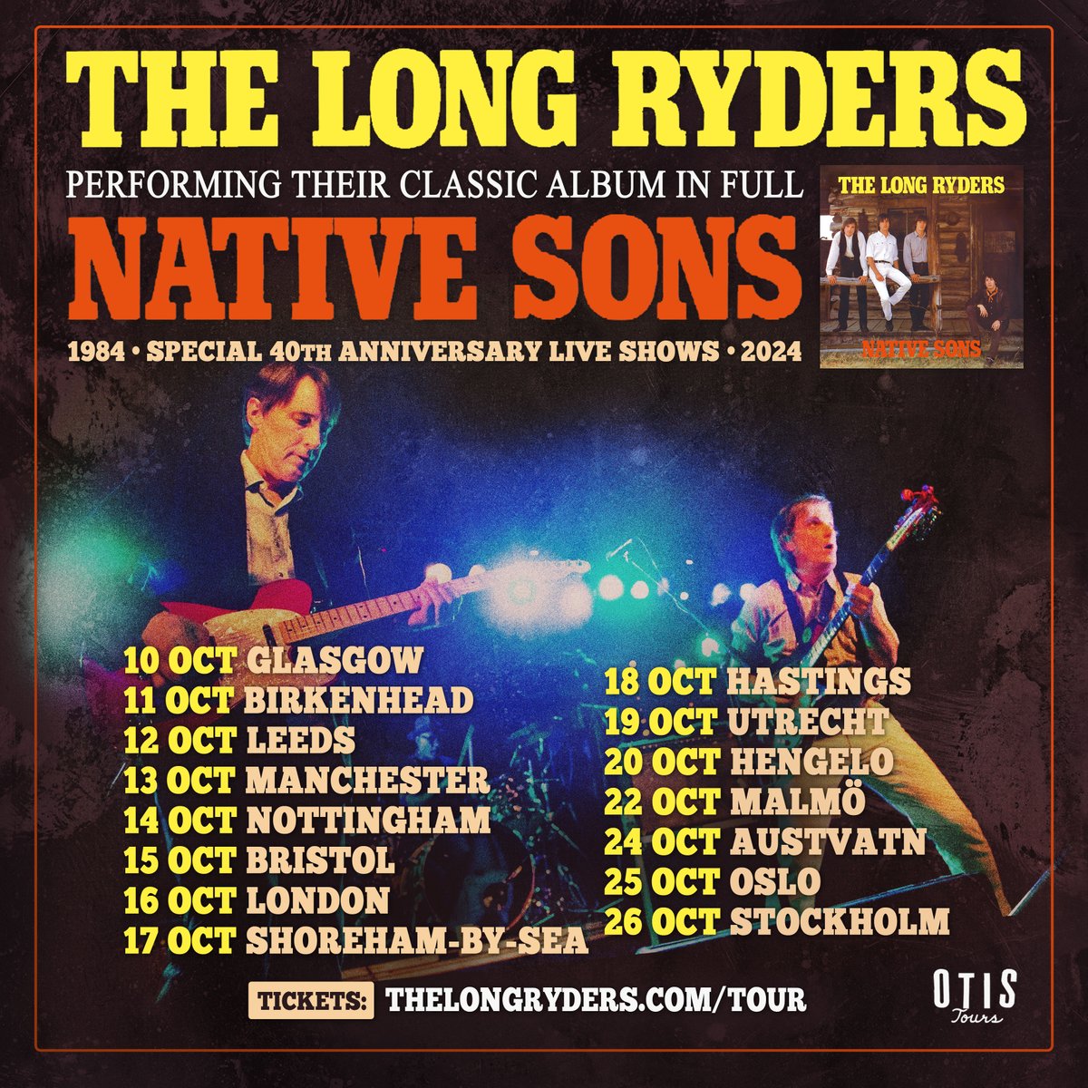 Full dates for @thelongryders October 2024 Native Sons Tour across the UK AND Europe announced today. 👉 thelongryders.com/The-Long-Ryder… If you ❤️ Native Sons you gotta come out to these shows...