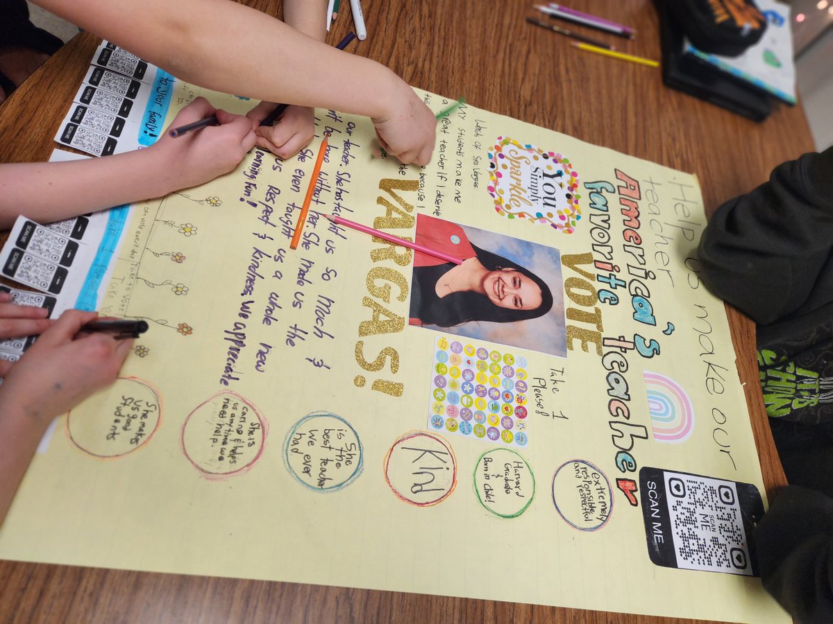 Daniela Vargas (@dani_vargas_m) on Twitter photo My kids made posters to support me! I'M ALREADY A WINNER!!😍 (please read what they wrote!) I'M SO HAPPY AND I FEEL SO LOVED!🩷🩷 you can vote every day here!➡️ americasfavteacher.org/2024/daniela-v… thank you!! <a href="/readersdigest/">Reader's Digest</a> <a href="/ParticipateLrng/">Participate Learning</a> <a href="/HowardHallElem/">Howard Hall</a> <a href="/CumberlandCoSch/">Cumberland County Schools</a> #unitingourworld My kids made posters to support me! I'M ALREADY A WINNER!!😍 (please read what they wrote!) I'M SO HAPPY AND I FEEL SO LOVED!🩷🩷 you can vote every day here!➡️ americasfavteacher.org/2024/daniela-v… thank you!! <a href="/readersdigest/">Reader's Digest</a> <a href="/ParticipateLrng/">Participate Learning</a> <a href="/HowardHallElem/">Howard Hall</a> <a href="/CumberlandCoSch/">Cumberland County Schools</a> #unitingourworld