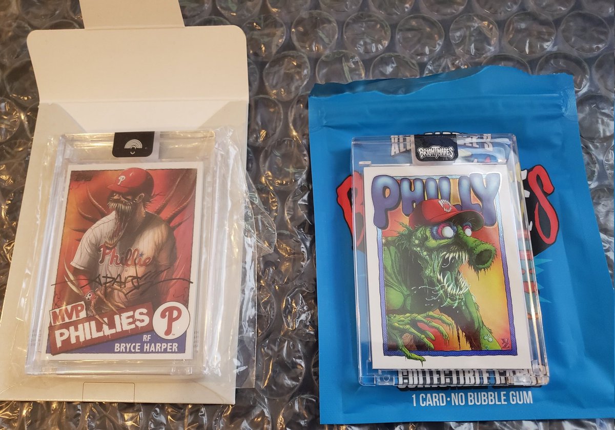 DanFurilo_8's tweet image. Awesome @alexpardee #Project70 Bryce Harper signed card with the Brightmares Phanatic companion for the #Phillies PC!