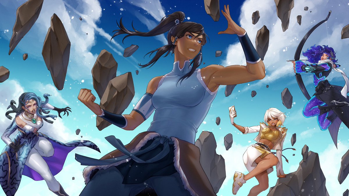 💙 It's been many years since I've drawn Korra and I've grown a lot as an artist since then, so it was pretty fun to revisit the IP and illustrate these loading screens for Fortnite! Hope y'all enjoy em. ✨