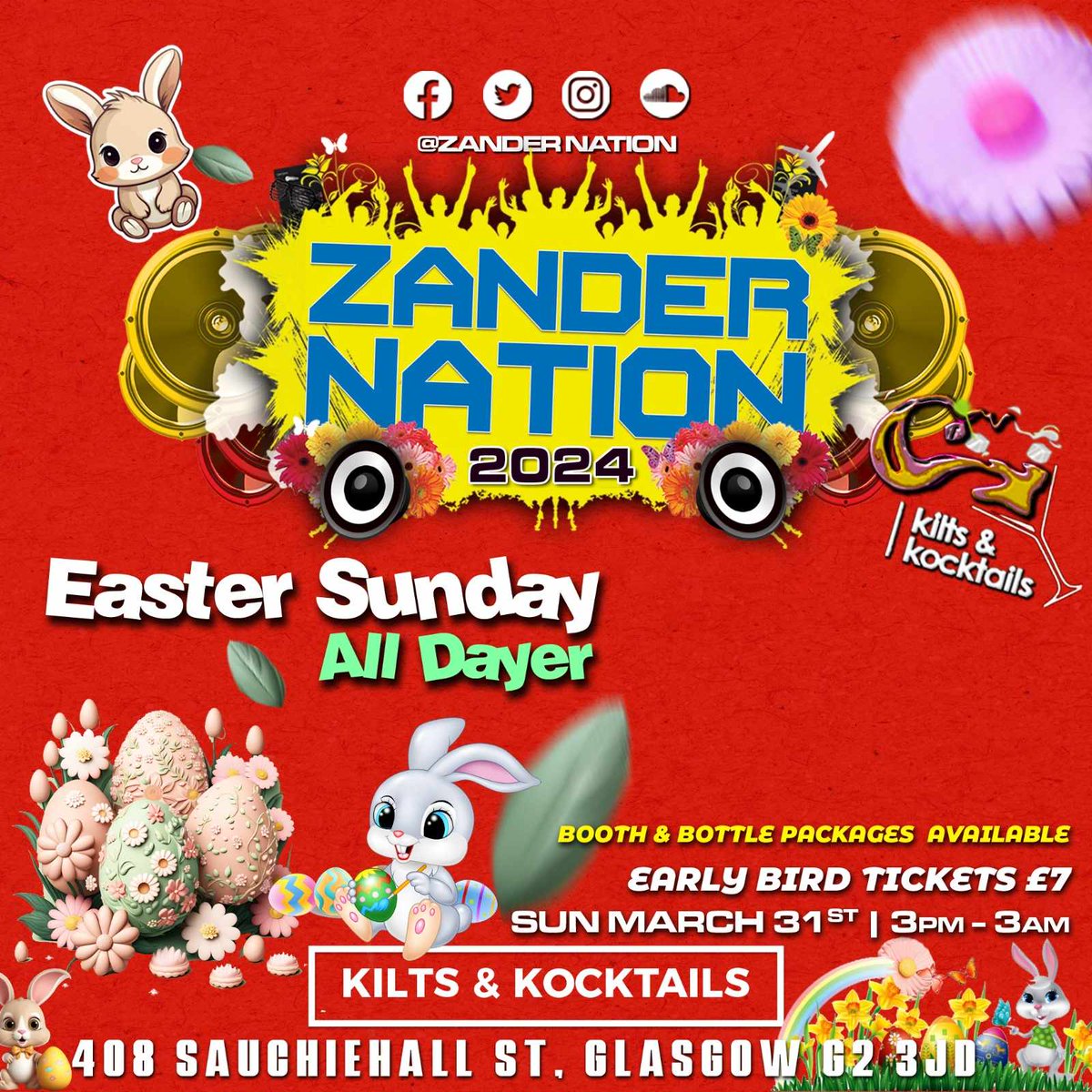 Come Join The Party With The Boyz SUNDAY 31st MARCH #Easter #Sunday #ZanderNation 🥳🎵🎤 Catch Us At Kilts & Cocktails For The All Dayer, Bring Your Crew 🎯