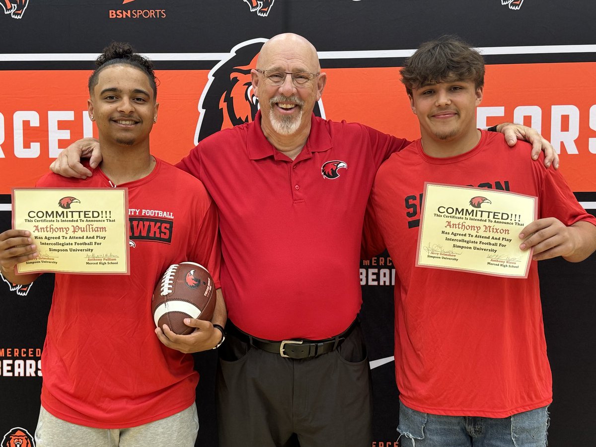 It’s a GREAT Day to be a Red Hawk!! Two more signings at Merced HS. Congratulations to Anthony Nixon and Anthony Pulliam! #LeaveNoDoubt