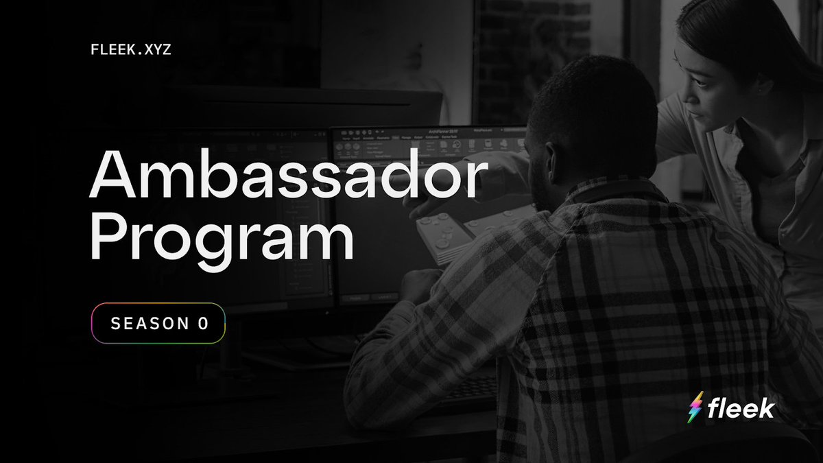 1/ Fleek’s Ambassador Program is here ⚡

If you are a content creator, developer, artist, community organizer, DePIN guru, or anything in between, dive into Season 0 to learn more about what’s coming with the Fleek Ambassador program:

link.intract.io/Hu80yw