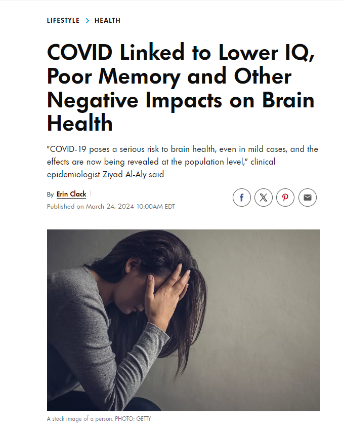 1. Covid's impacts on the brain keep being documented, even for mild infections. While the impacts may not be irreversible, they can linger for many months, even years. Keep your brain sharp! Avoid Covid.