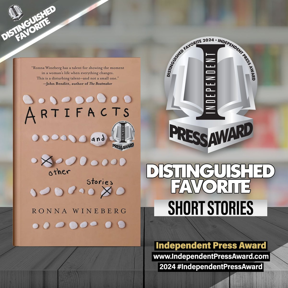 Artifacts and Other Stories explores the exhilaration, #disappointment, and #surprises of #love and connection. Artifacts and Other Stories by Ronna Wineberg independentpressaward.com/2024df/9781947… These fourteen short stories portray #relationships -- between #lovers, #spouses, #parents and…