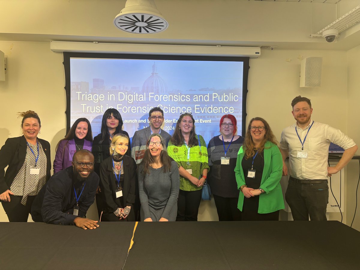 Wow, what an incredible event! Today we launched two new @ESRC projects that are working side-by-side to progress our understanding around aspects of digital forensic triage, and trust in forensic science evidence. @uclcs @uclisec @OpenUniversity