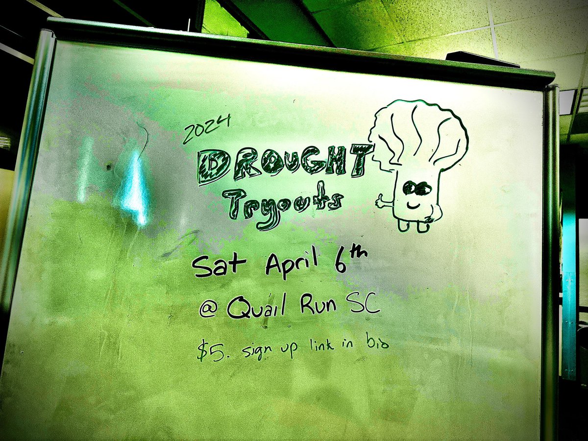 DroughtUltimate's tweet photo. 🚨🥦2024 DROUGHT TRYOUTS🥦🚨

Come out to the open tryout April 6th 8am-noon, $5 cover.
- complete the registration form ahead of time (link in bio)
- bring water, cleats, and a light and a dark
- reach out to droughtultimate@gmail.com with any questions https://t.co/R1RNpybfBb